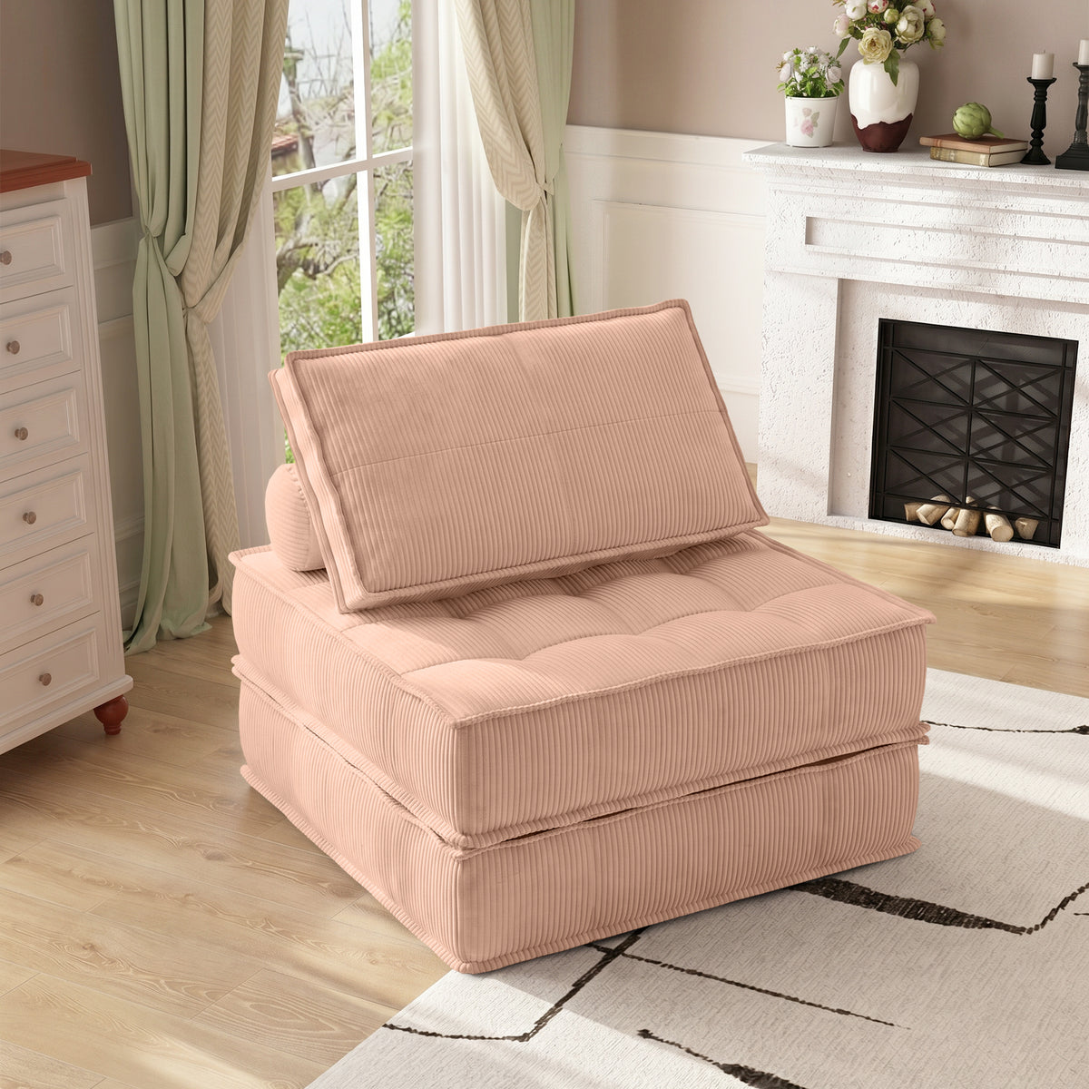 Foldable Couch Bed Single Sofa Chair with Pillow