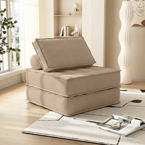 Foldable Couch Bed Single Sofa Chair with Pillow