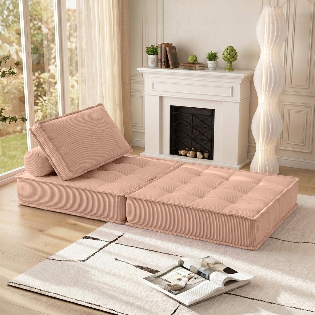 Foldable Couch Bed Single Sofa Chair with Pillow
