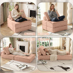 Foldable Couch Bed Single Sofa Chair with Pillow