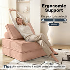 Foldable Couch Bed Single Sofa Chair with Pillow