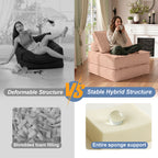 Foldable Couch Bed Single Sofa Chair with Pillow